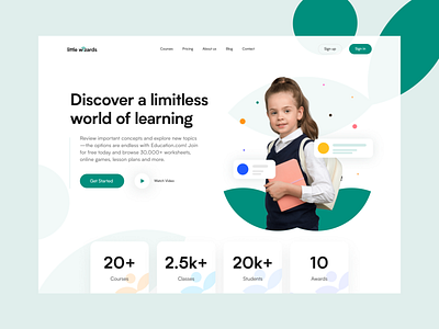 Little wizards- e-Learning Website design 2021 best shot 2021 trend agency branding agency landing page agency website app best shot course design design development dribbble best shot elearning graphic design landing page learning website logo online learning product design web website design