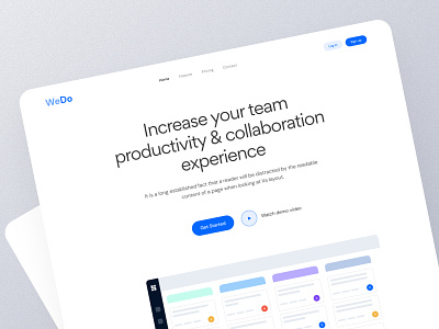 Project management Saas landing page