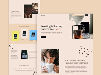 Coffee website design concept coffee coffee bean coffee cup coffee shop coffee website web design web ui website