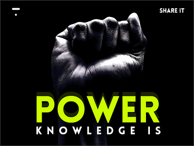 Knowledge is Power Poster banner education graphic design learn marketing motion graphics poster poster design power