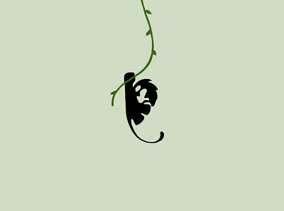 Monkey on the liana 🐒 🐵 animation app art flat icon illustration logo minimal ui ux