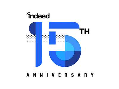 15th Anniversary graphic 15 15th anniversary birthday branding celebration indeed logo logotype modern