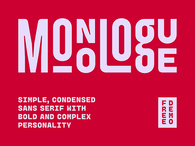 Monologue Font bold branding font condensed display font font ligature logo font logotype modern font opentype sans serif type type design typeface typogaphy