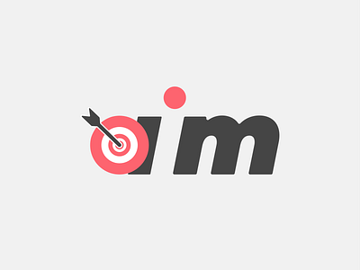 Aim negative space  logo