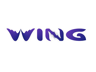 Wing negative space logo