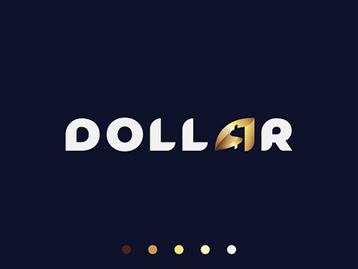 Dollar negative space logo