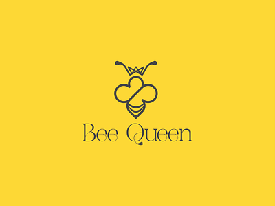 Bee Queen minimal logo bee logo beelogo logo logodesign logodesigner logodesigns logodesinger logomaker logomark logotype minimal minimalist logo queen logo