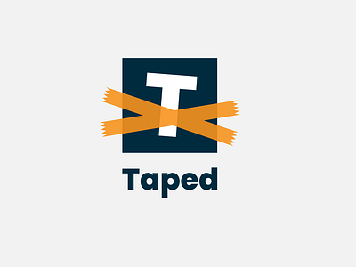 Taped logo, letter T logo