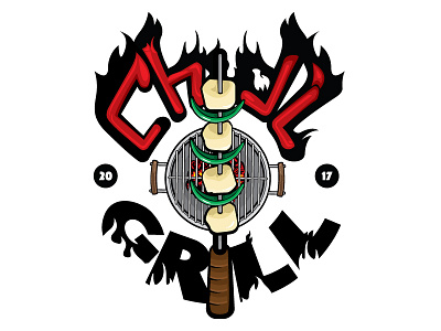 Chillgrill 1 2017 adobe chill grill event freebee illustration illustrator logo sketch vector