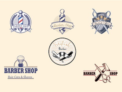 Barber Shop Desing flatlogodesign logodesign logotype minimalist logo
