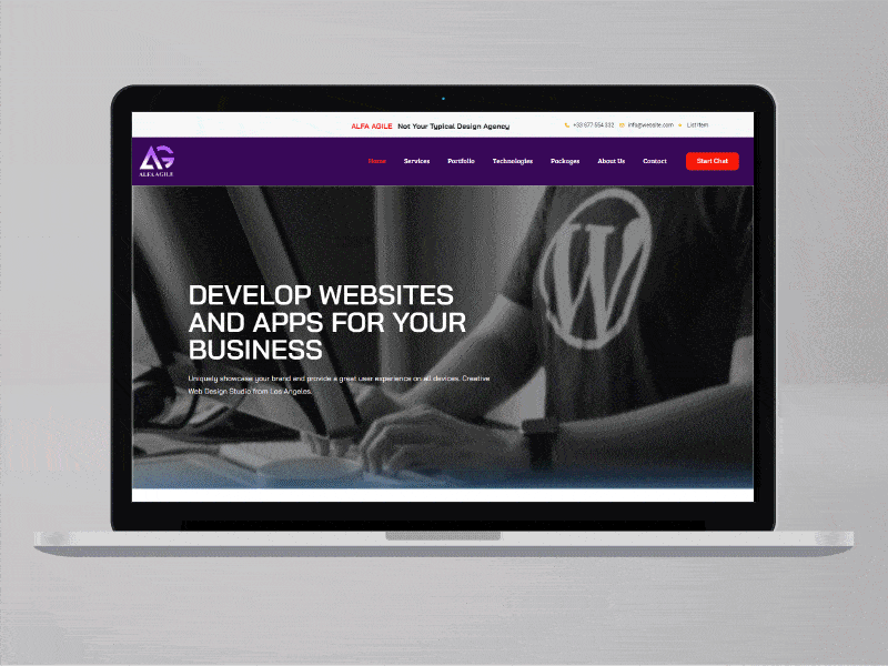 Alfa Agile design ui ux web design website wordpress wordpress design wordpress development