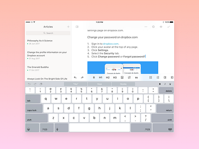 iPad Content Editing App by Jonny Belton on Dribbble