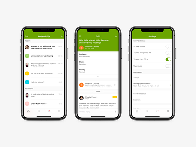 Zendesk Support for iOS apple design system interface design iphone x list minimal pattern library portfolio settings ticketing ui