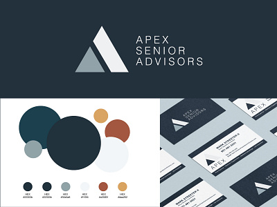 Apex Senior Advisors Branding apex branding design insurance logo