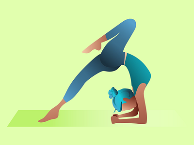 Chakra Tune-Up: #4 Anahata backbend design human illustration opener vector yoga yoga pose