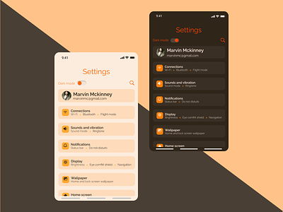 Daily UI Challenge 007 : Settings page design design ui ux