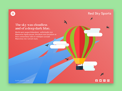 Air Baloon Concept testing design illustration typography web design