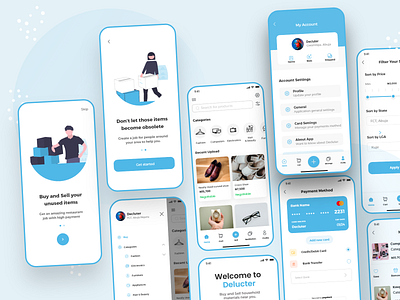 Declutering Mobile App Concept branding buying dailyui design ecommerce illustration landing page logo selling ui ux web webapp webdesign