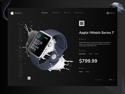 Apple Watch Landingpage black dailyui design landing page logo ui ux watch web webdesign