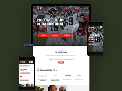 NFLPA Home Page Concept