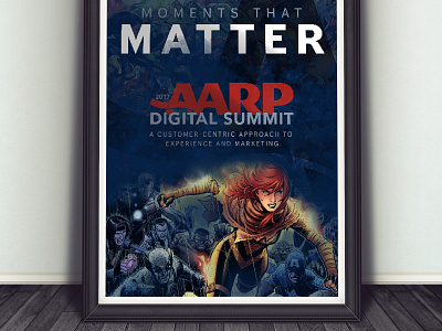 Digital Summit 2017 animations blue dark poster