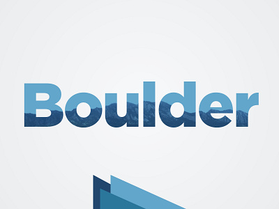 Moved to Boulder! blue boulder branding design graphic design gray mountains typography visual design