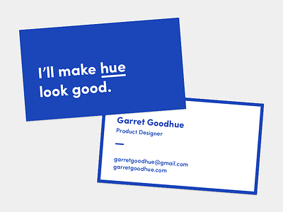 Personal Business Card Blue business card minimal simple