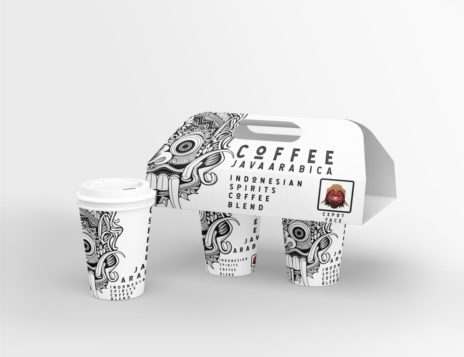 Paper Cup Holder Mockup