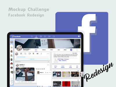 Mockup redesign facebok adobe xd facebook redesign