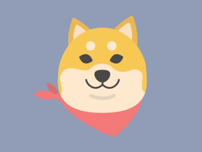Bouncing Shiba Inu after effects animal animation bouncing characters dog face flat gif illustration motion vector