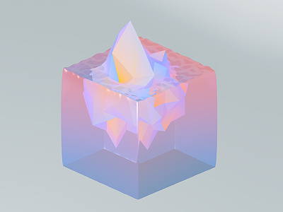 Glacier Cube 3d c4d cinema4d cube design