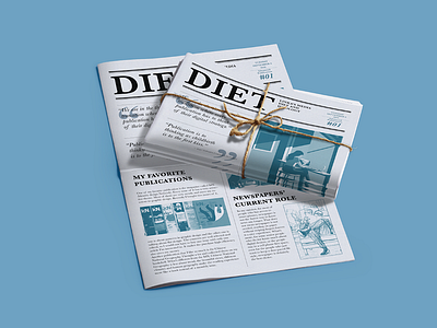 Newspaper // Reading Diet branding editorial graphic grid layout newspaper portfolio print promo reading self typography