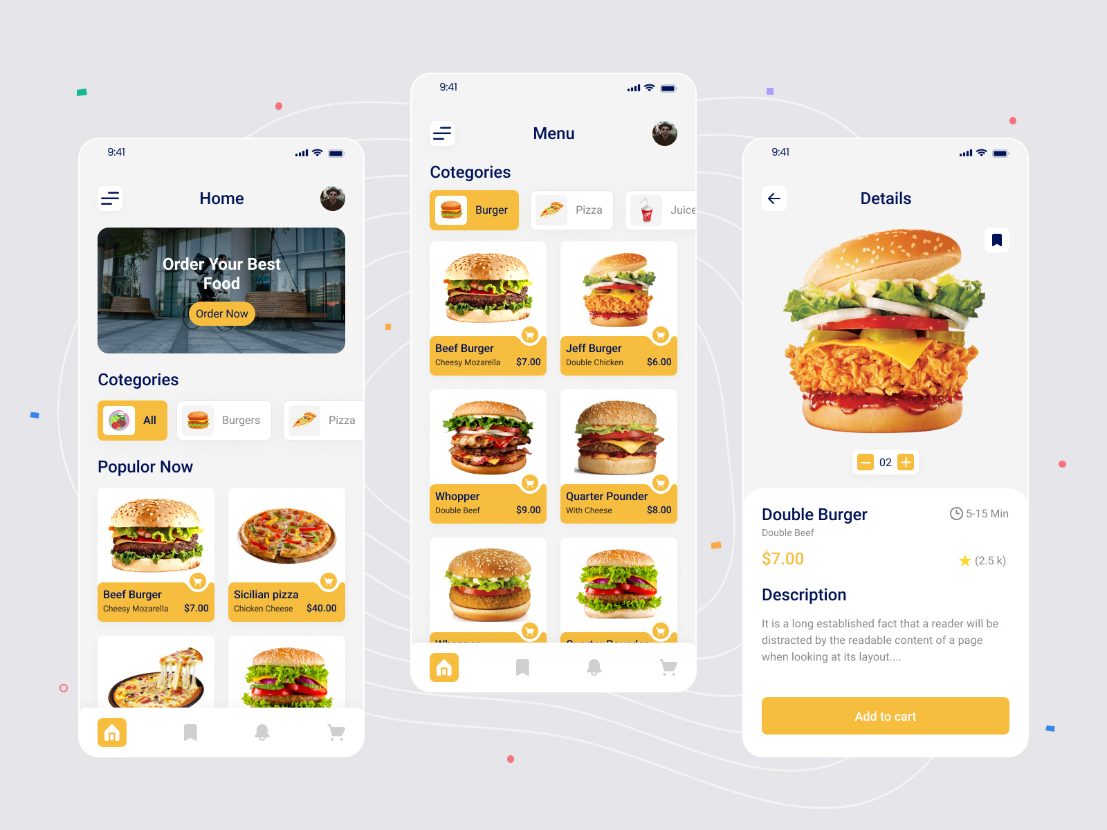Food Order App Design by MD Nasir Uddin on Dribbble