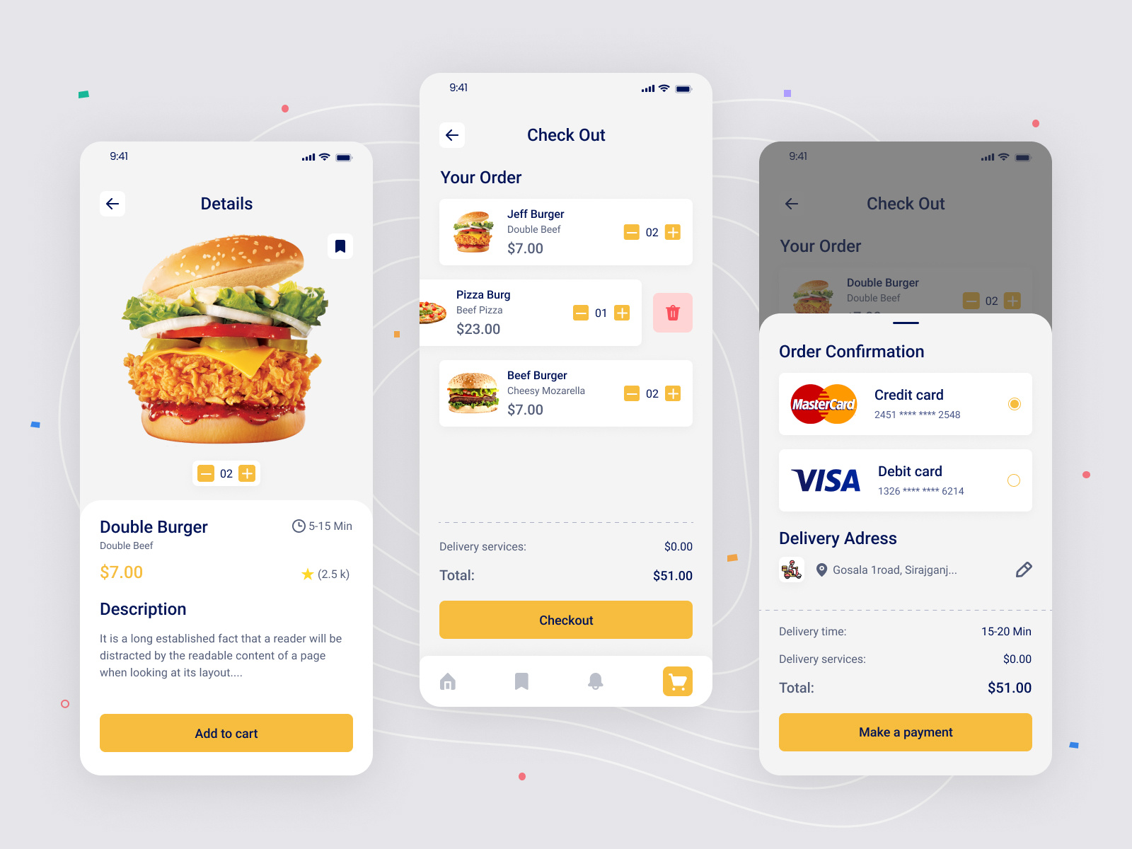 Dribbble Food App Order Screen jpg By MD Nasir Uddin