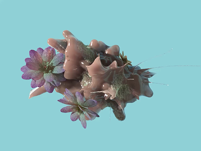 Cosmic flowers 3d 3d modeling 3ds max animation asteroid c4d cg cinema4d corona render design flowers motion graphics redshift
