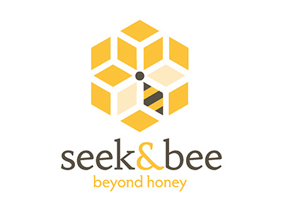 Seek&Bee Logo bee bee hive bee keepers bee logo bee products bees hive logo honey bee local honey logo logo design