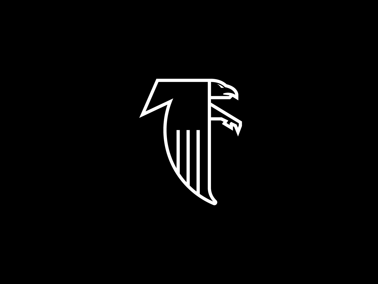 Black Background With An Atlanta Falcons Logo On It, Falcons