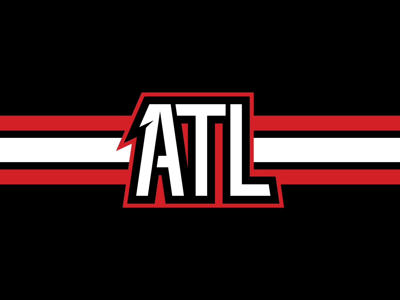 Premium Vector | Atlanta logo with a cityscape in the background