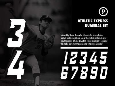 Athletic Express Numeral Set baseball branding design numerals sports sports font sports number typography vector