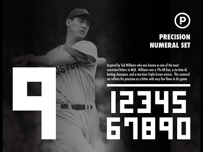 Precision Numeral Set baseball baseball font baseball numbers design numbers numeral set sports typography
