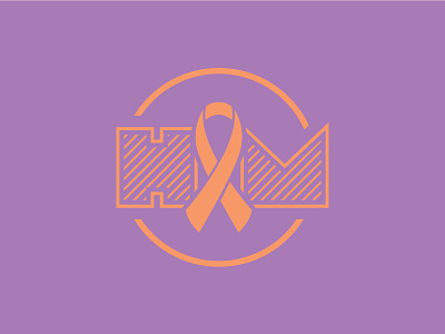 H&M T-Shirt Logo Design logo ovarian cancer ribbon