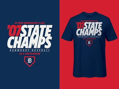 10-Year State Champs T-shirt design baseball champions champs type typography