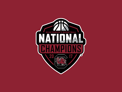 South Carolina 2017 Women's Basketball National Champions basketball carolina champions champs gamecocks logo national champions shield south carolina women