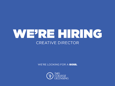 Hiring A Creative Director boss creative director design director hiring img logo manager sports typography