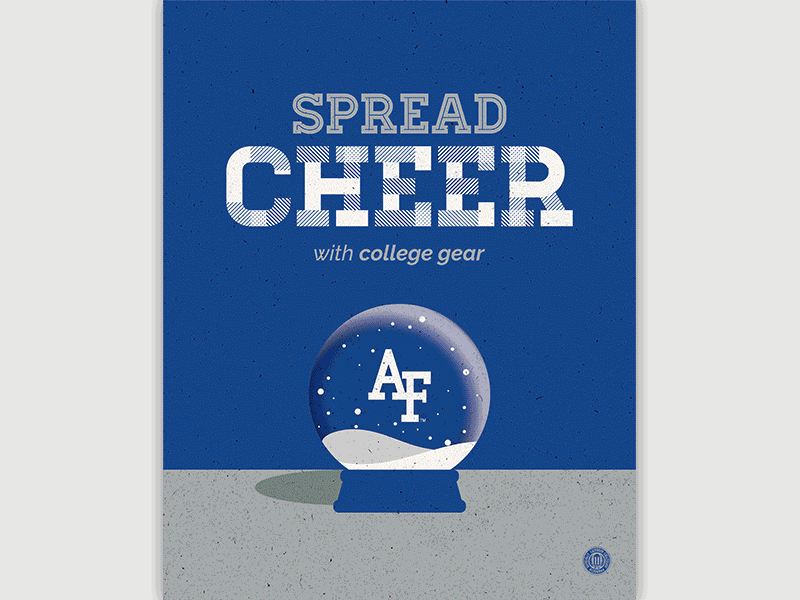 Spread Cheer 2017 college football gear holiday logo schools typography university