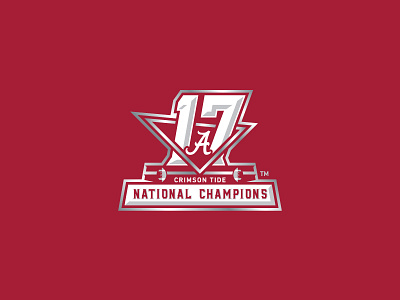 2017 National Champions Logo ae armada alabama alabama football branding college football crimson tide design football logo roll tide typography