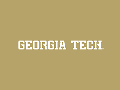 Georgia Tech Wordmark athletics branding buzz football georgia tech gold logo ramblin wreck typography yellow jackets