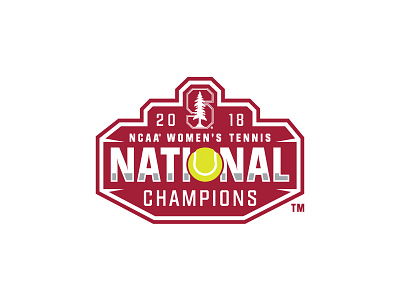 2018 NCAA Women's Tennis National Champions branding logo logo design patch stanford tennis typography