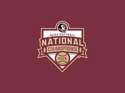 2018 NCAA Softball National Champions baseball branding florida state fsu logo national champions noles sports design typography