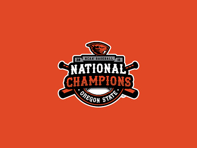 2018 NCAA Baseball National Champions baseball beavers branding champions logo national champions oregon state typography